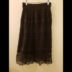 Black lace skirt